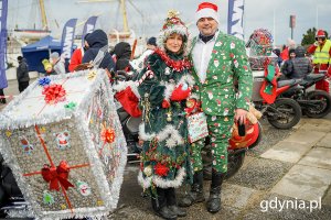 Mikołaje na motocyklach już na mecie. Fot. Mirosław Pieślak