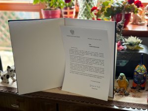 List gratulacyjny od premiera (fot. Natalia Kawalerowicz)