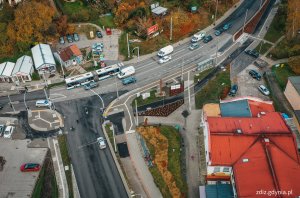 Rozbudowa ulicy Nowowiczlińskiej w Gdyni, rejon skrzyżowania ulic Rdestowej/Nowowiczlińskiej // fot. M.Mielewski, ZDIZ Gdynia