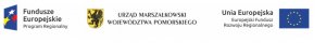 logotypy Funduszy Europejskich, Urzędu Marszałkowskiego Województwa Pomorskiego, Unii Europejskiej