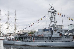 ORP Mewa udostępniona została zwiedzającym z okazji 30. rocznicy wizyty Jana Pawła II w Gdyni.//fot. Dawid Linkowski
