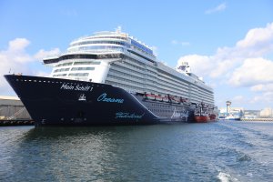 Wycieczkowiec wpływa do portu