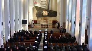 Msza święta w kościele Garnizonowym na Oksywiu z okazji 104. rocznicy sformowania Komendy Portu Wojennego Gdynia 