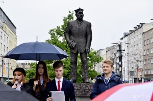Na placu Kaszubskim odbyły się obchody 100. rocznicy wyprawy Antoniego Abrahama na konferencję wersalską w Paryżu // fot. Kamil Złoch