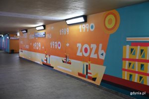 Nowy mural zdobi już przejście podziemne na Wzg&oacute;rzu św. Maksymiliana. (fot. Łukasz Kamasz/gdynia.pl)