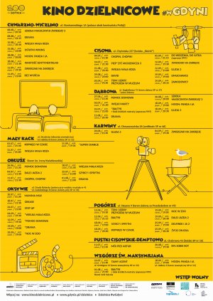 Harmonogram Kina Dzielnicowego w Gdyni  - pełna treść dostępna jest w wersji tekstowej na stronie gdynia.pl/dzielnice.