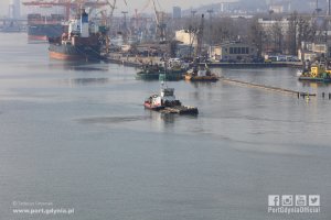 Rozbiórka nabrzeża Gdyńskiego - poszerzenie obrotnicy // fot. Tadeusz Urbaniak 