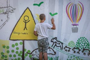 Mural na tyłach budynku Chwarznieńska 36 // fot. Karolina Misztal-Świderska