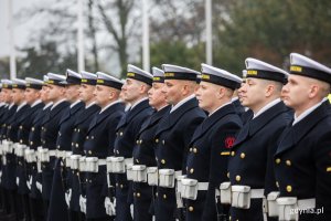 Żołnierze z Kompanii Reprezentacyjnej Marynarki Wojennej podczas uroczystości
