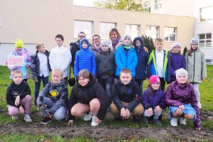 Klasa na polu tulipanów