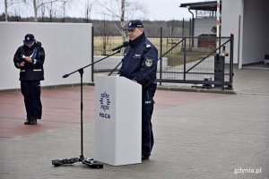 Uroczyste otwarcie nowego komisariatu Policji w Gdyni. Na zdjęciu: nadinsp. Jarosław Rzymkowski, Komendant Wojewódzki Policji w Gdańsku // fot. Paweł Kukla