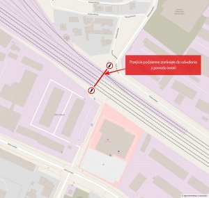 Mapka przedstawiająca miejsce awarii