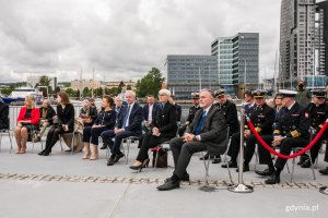 Uroczystość odsłonięcia pomnika Tadeusza Wendy na Molo Rybackim w Gdyni. Fot. Karol Stańczak