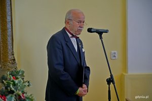 Waldemar Świto &ndash; prezes gdyńskiego koła Związku Sybirak&oacute;w przemawiający podczas spotkania świątecznego kombatant&oacute;w i os&oacute;b represjonowanych