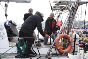 Jacht wszedł do gdyńskiej mariny 16 października o godz. 12.00. Rejs odbył się pod hasłem „Dookoła świata i za oba kręgi polarne”, fot. Jan Ziarnicki