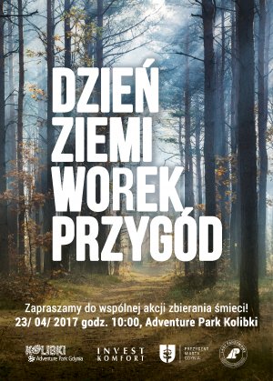 Plakat promujący akcję "Worek przygód"