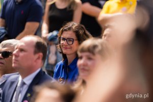 Na zdjęciu siedzą m.in. prezydent Gdańska Aleksandra Dulkiewicz i poseł Rafał Siemaszko