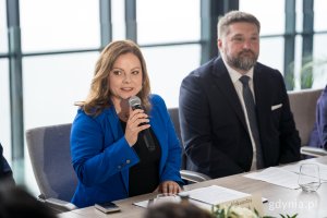 Prezydent Aleksandra Kosiorek i przewodniczący Rady Miasta Gdyni Tadeusz Szemiot