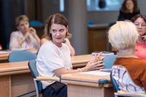 Uczestniczki posiedzenia Gdyńskiej Rady Kobiet  Na zdjęciu: Katarzyna Gruszecka-Spychała, wiceprezeska Portu Gdynia (fot. Paweł Budziński)