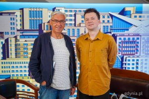 Goście studia „Gdynia Filmowa” (od lewej): Arkadiusz Brzęczek i Jan Rutka 