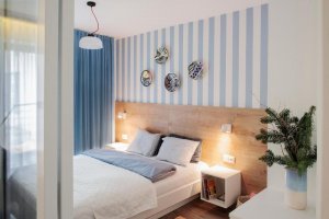 Apartament I love Gdynia, widok na sypialnię