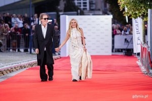 Dziennikarka Monika Olejnik wraz z partnerem, dziennikarzem sportowym Tomaszem Zi&oacute;łkowskim (fot. Karol Stańczak)