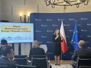 Oktawia Gorzeńska, wiceprezydentka Gdyni podczas spotkania w MSZ w Warszawie