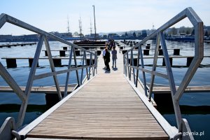 Oficjalnie powitanie pierwszej jednostki korzystającej z Mariny Yacht Park, fot. Kamil Złoch