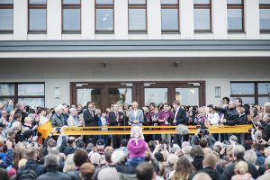 W 2020 roku Muzeum Emigracji w Gdyni świętuje 5. rocznicę rozpoczęcia działalności. Na zdjęciu: otwarcie Muzeum Emigracji w Gdyni, 16 maja 2015, fot. Bogna Kociumbas