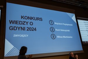 Tablica z wynikami finału / fot. Uniwersytet WSB Merito Gdynia