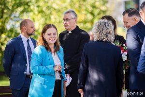 Prezydent Gdyni Aleksandra Kosiorek podczas obchodów z okazji podpisania porozumień sierpniowych (fot. Karol Stańczak)
