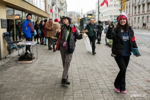 Rekonstruktorzy na ul. 10 Lutego // fot. Karol Stańczak