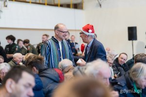 Michał Guć - były wiceprezydent Gdyni i były radny Zenon Roda podczas tradycyjnej gdyńskiej wigilii 