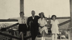 E. Kwiatkowski z żoną i córkami, prywatne archiwum rodziny Eugeniusza Kwiatkowskiego