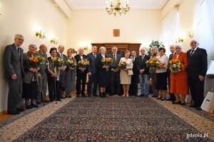Pamiątkowe Medale za Długoletnie Pożycie Małżeńskie z rąk prezydenta Gdyni Wojciecha Szczurka odebrały kolejne gdyńskie pary // fot. Paweł Kukla