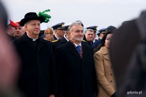 ORP „Ślązak” wcielony do służby. W uroczystości uczestniczył prezydent Gdyni Wojciech Szczurek // fot. Paweł Kukla