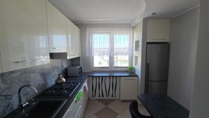 Słoneczny apartament z widokiem, kuchnia