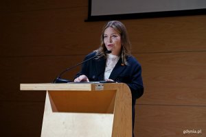 Wiceprezydentka Oktawia Gorzeńska przemawiająca podczas konferencji TriMUN 2026 