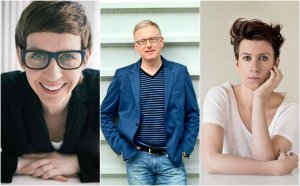 Magdalena Grzebałkowska, Mariusz Szczygieł, Justyna Kopińska - goście festiwalu // fot. Facebook