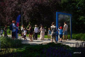 Jedna z kurtyn wodnych stanęła na Alei Topolowej od strony Al. Jana Pawła II 