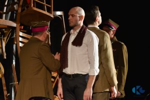 // fot. P. Sobierski. Pokaz jednoaktówki „Pojedynek czyli krotochwila o miłości do sztuki” ineugurującej wydarzenie w Gdyni