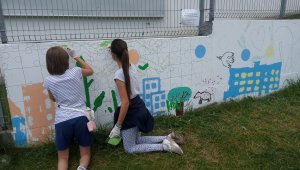 Mural na tyłach budynku Chwarznieńska 36 // fot. Karolina Misztal-Świderska