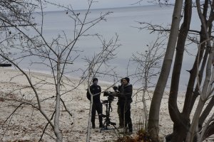 Na planie filmowym „Chłopów" w Rezerwacie Przyrody Kępa Redłowska, fot. Magda Śliżewska