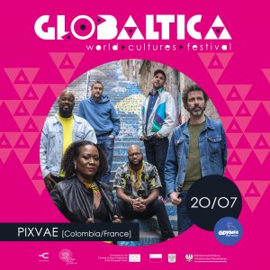Grafika promująca występ zespołu Pixvae 