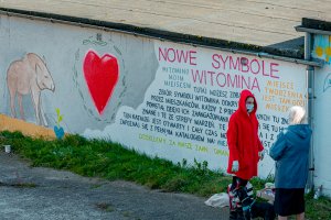 Mural przy ul. Uczniowskiej stworzyli mieszkańcy Witomina // fot. Jacek Klejment
