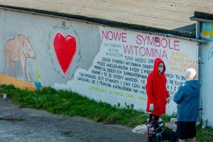 Mural przy ul. Uczniowskiej stworzyli mieszkańcy Witomina // fot. Jacek Klejment