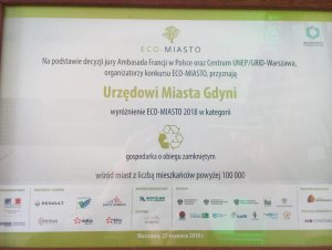 Wyróżnienie dla Gdyni w konkursie Eco-Miasto // fot. materiały prasowe