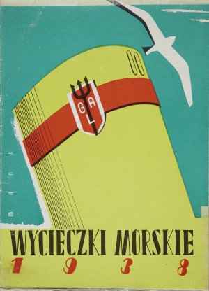 GAL Wycieczki morskie 1938, folder, proj. Kazimierz Mann, JS