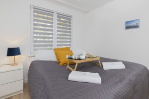 Apartament Dedala 10, widok na sypialnię