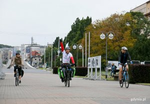 Janusz Marmurowicz-Voss wrócił ze swojej rowerowej wyprawy do Gdyni, fot. Kamil Złoch